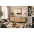 Arezo Gold Table Lamps with Beige Linen Shade (Pair)