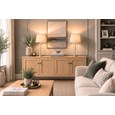 Arezo Gold Table Lamps with Beige Linen Shade (Pair)