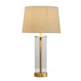 Arezo Gold Table Lamp with Beige Linen Shade