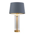 Arezo Gold Table Lamp with Blue Gold Lined Shade