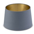 Arezo Gold Table Lamp with Blue Gold Lined Shade