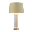 Arezo Gold Table Lamp with Green Gold Lined Shade