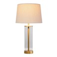 Arezo Gold Table Lamp with Natural Linen Shade