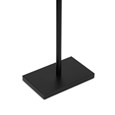 V Design Black Space-Saving Slimline Floor Lamp with Grey Linen Shade