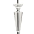 Kwartz Modern Faceted Glass Crystal Chrome Table Lamp with Charcoal Gold Shade