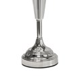 Kwartz Modern Faceted Glass Crystal Chrome Table Lamp with Charcoal Gold Shade