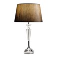 Kwartz Chrome Table Lamp with Dark Charcoal Shade
