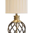Hepburn Large Barley Twist Antique Brass Table Lamp with Ivory Pleated Shade