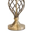 Hepburn Large Barley Twist Antique Brass Table Lamp with Grey Linen Shade