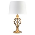 Hepburn Large Barley Twist Antique Brass Table Lamp with Ivory Gold Shade