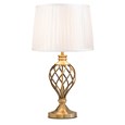 Hepburn Large Barley Twist Antique Brass Traditional Table Lamp with Ivory Pleat