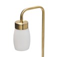 Arch Antique Brass Vintage Industrial Table Lamp with Marino Glass Shade