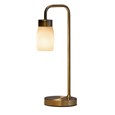 Arch Antique Brass Vintage Industrial Table Lamp with Marino Glass Shade