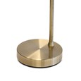 Arch Antique Brass Vintage Industrial Table Lamp with St Tropez Glass Shade