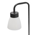 Arch Black Vintage Industrial Table Lamp with Jasmin Opal Glass Shade