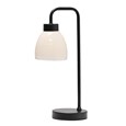 Arch Black Vintage Industrial Table Lamp with St Tropez Glass Shade