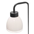 Arch Black Vintage Industrial Table Lamp with St Tropez Glass Shade