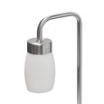 Arch Satin Silver Vintage Industrial Table Lamp with Marino Glass Shade