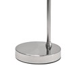 Arch Satin Silver Vintage Industrial Table Lamp with Marino Glass Shade