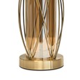Ashleigh Antique Brass Amber Glass Table Lamp with Sage Green