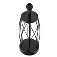 Ashleigh Black Metal Lattice Cylinder Lantern Table Lamp - Base Only