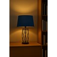 Ashleigh Black (No Glass) Table Lamp with Juniper Blue Shade