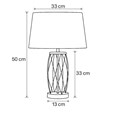 Ashleigh Black (No Glass) Table Lamp with Juniper Blue Shade