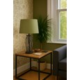 Ashleigh Black (No Glass) Table Lamp with Sage Green Shade