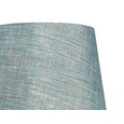Crystal Glass Leaf Design Modern Chrome Table Lamp with Blue Gold Shade