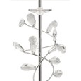 Crystal Glass Leaf Design Modern Chrome Table Lamp with Charcoal Gold Shade