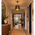 Midas Black Gold Steel Stencil Ceiling Light Pendant Shade Only