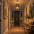 Midas Black Gold Steel Stencil Ceiling Light Pendant Shade Only