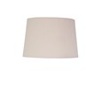 Ashleigh Silver Clear Glass Cylinder Lantern Table Lamp with Natural Linen Shade