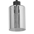 Menari Matt Black 3 Light Ceiling Light with Smoked Glass Shades