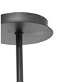 Menari Matt Black 3 Light Ceiling Light with Smoked Glass Shades