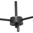 Menari Matt Black 3 Light Ceiling Light with Smoked Glass Shades