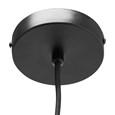 Menari Matt Black Modern Designer Ceiling Pendant with Smoked Glass Shade