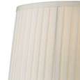 Hepburn Large Cream Marble Effect Table Lamp w/Cream Pleat Shade - Cream & Gold