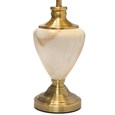 Hepburn Large Cream Marble Effect Table Lamp with Matching Shade - Cream & Gold