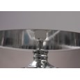 Hepburn Large Grey Marble Effect Table Lamp with Grey Silver Lined Shade - Grey