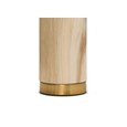Cylinder Cream Marble Effect Table Lamp with White Gold Lined Shade