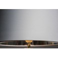 Cylinder Grey Marble Effect Table Lamp with Grey Silver Lined Shade