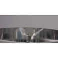 Cylinder Grey Marble Effect Table Lamp with Grey Silver Lined Shade