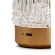 Glass Tumbler Style Rechargeable USB Gold Table Lamp - 3 Brightness Settings