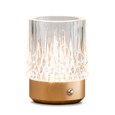 Glass Tumbler Style Rechargeable USB Gold Table Lamp - 3 Brightness Settings