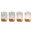 Glass Tumbler Style Rechargeable USB Gold Table Lamp - 3 Brightness Settings