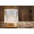 Glass Tumbler Style Rechargeable USB Gold Table Lamp - 3 Brightness Settings