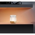 Glass Tumbler Style Rechargeable USB Gold Table Lamp - 3 Brightness Settings