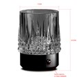 Glass Tumbler Style Rechargeable USB Silver Table Lamp - 3 Brightness Settings