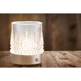 Glass Tumbler Style Rechargeable USB Silver Table Lamp - 3 Brightness Settings